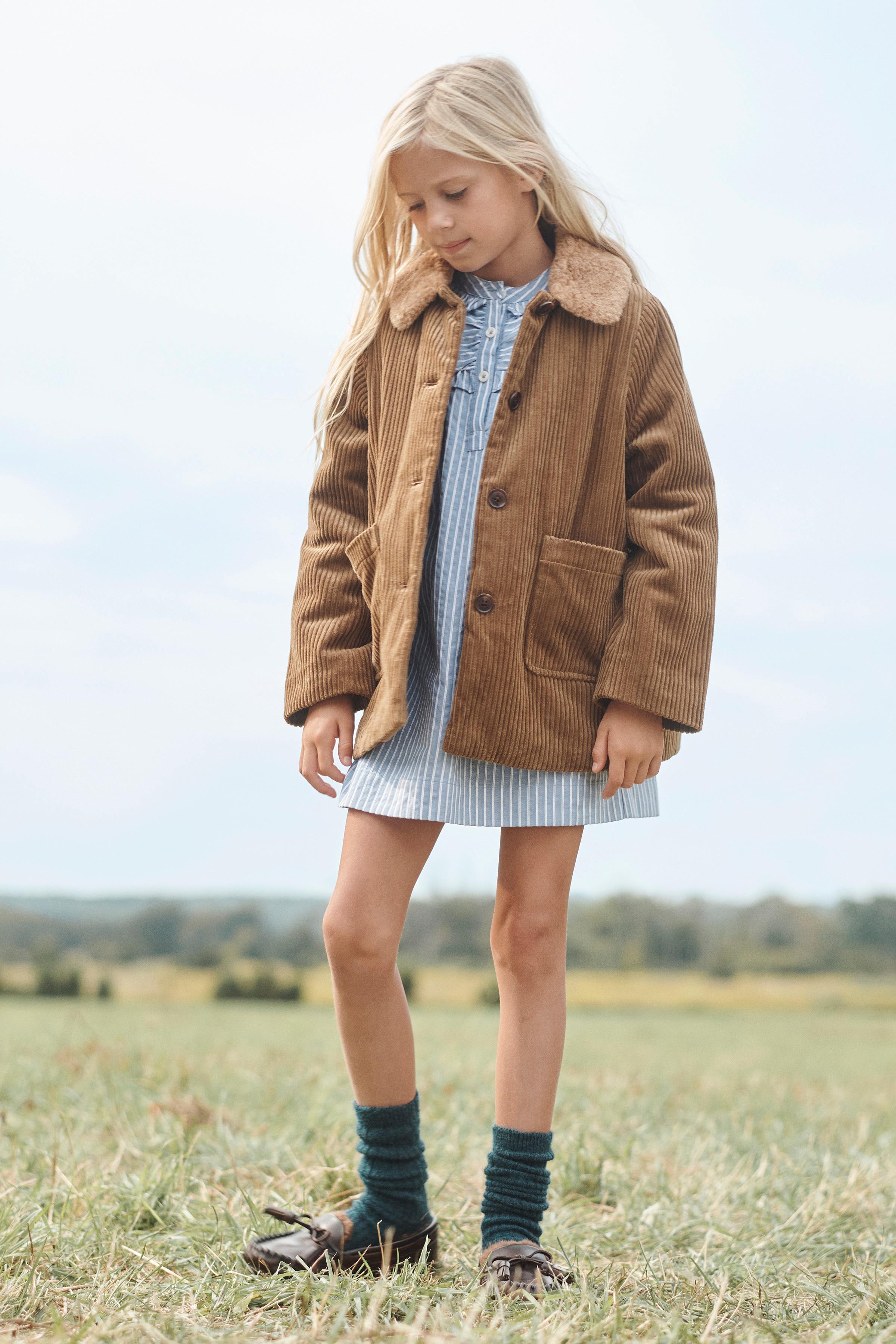 LIMITED EDITION CORDUROY COAT WITH FAUX FUR COLLAR